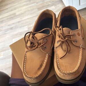 Sperry Kids Moccasins in Light Brown